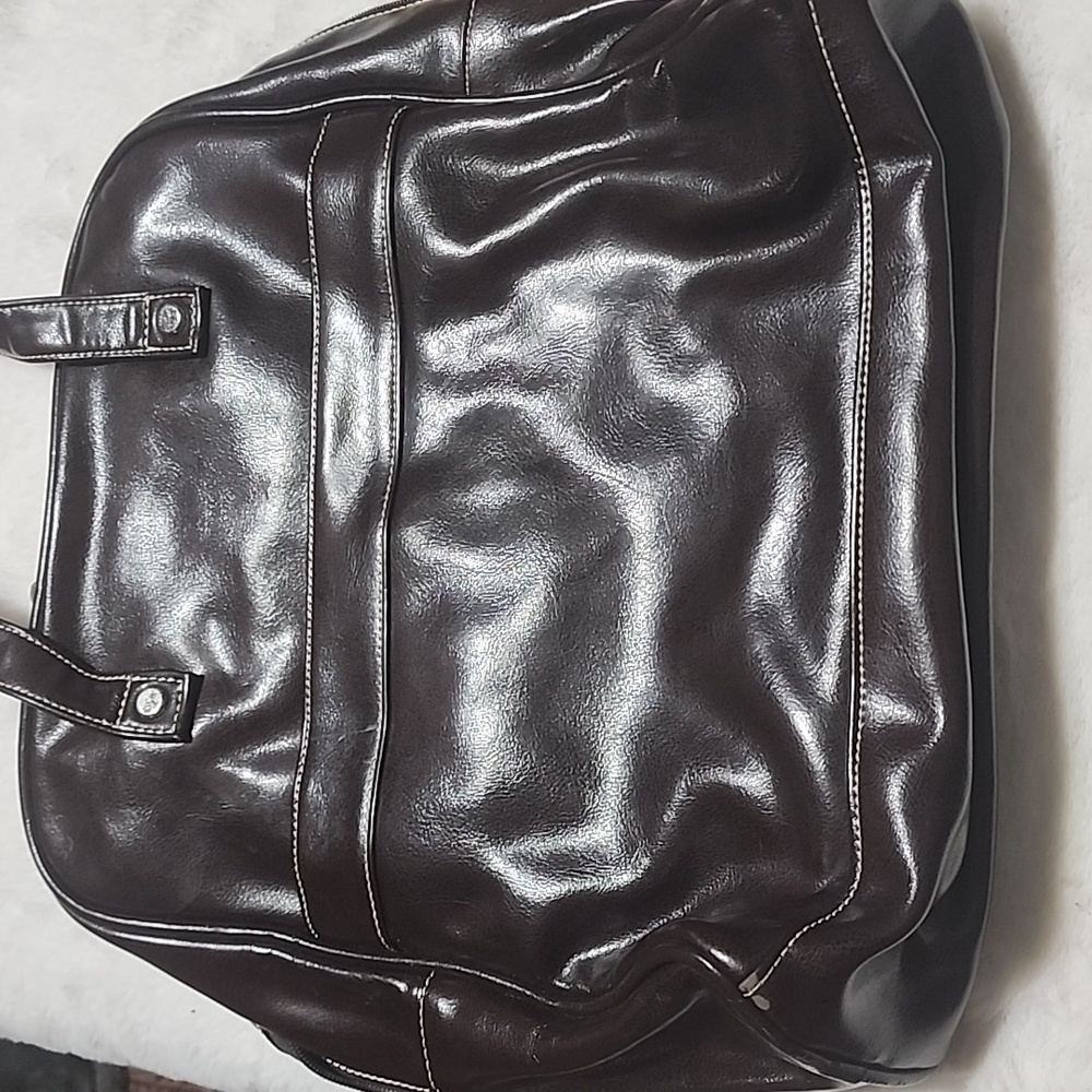 THIRTY-ONE  DARK BROWN  LEATHER EXTERIOR SHOULDER BAG 👜  PURSE. - Picture 9 of 9